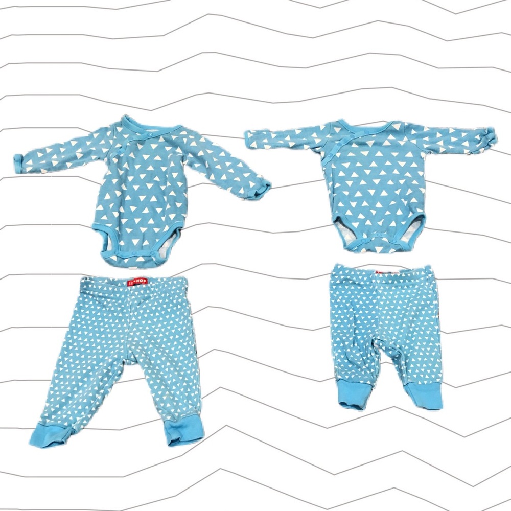 Skip hop outfits two sizes of same NB and 3 mos